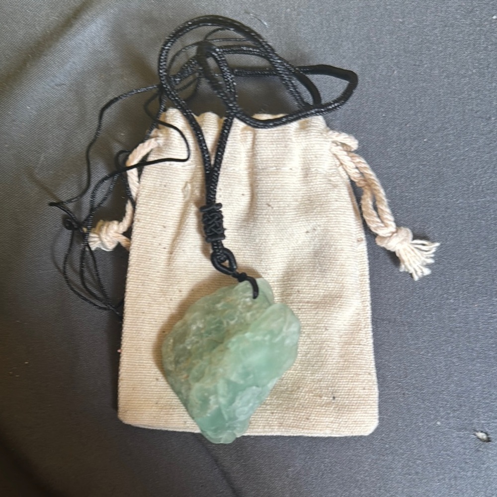 Green Fluorite Pendant Necklace